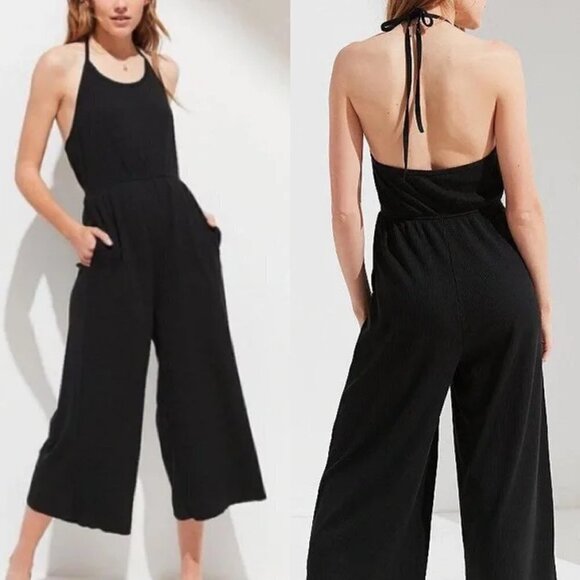 Urban Outfitters Black Halter Jumpsuit - Picture 1 of 11
